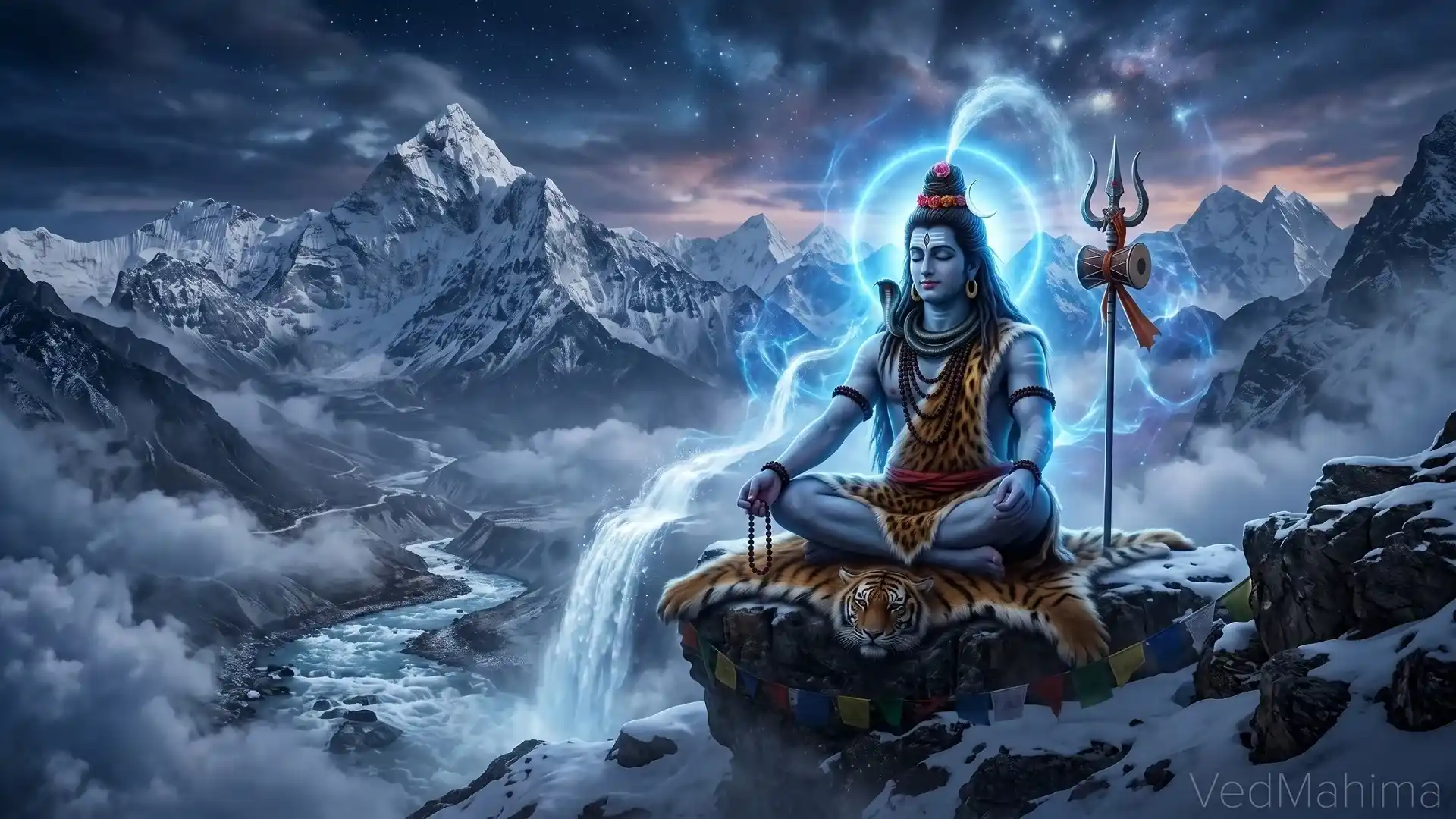 Spiritual meditation and divine peaceful atmosphere