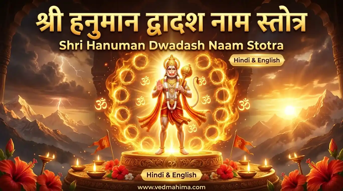 Shri Hanuman Dwadasa Namam Stotram (12 Names Of Hanumanji)